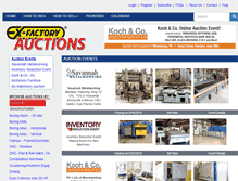 Tablet Screenshot of exfactoryauctions.com